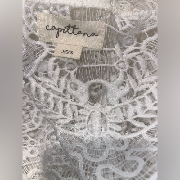 New Capittana Margot Bridal Lace Mini Swim Cover-Up Crochet🤍XS/S Limited Edition - Picture 15 of 16
